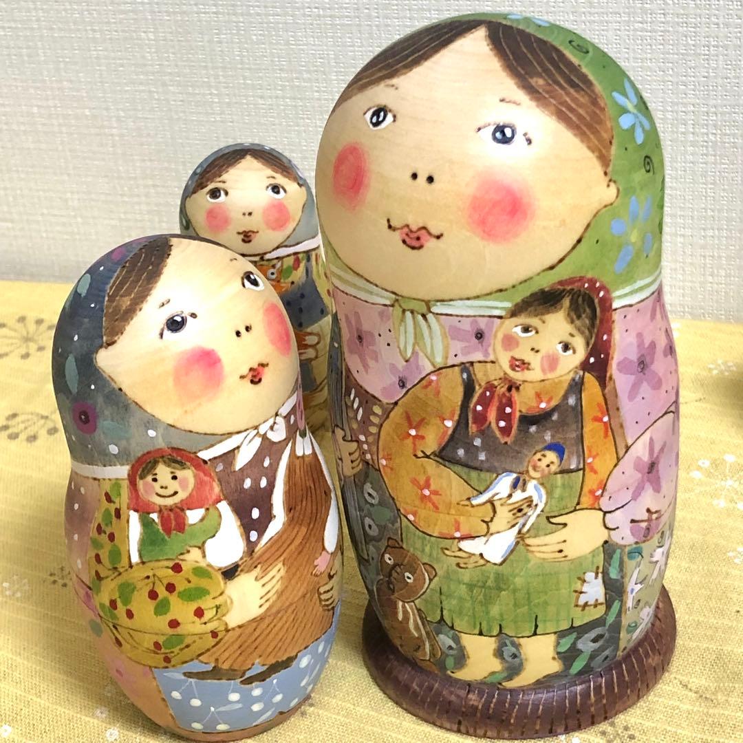 マトリョーシカ　作家もの　レトロ　おもちゃ　ロシア雑貨