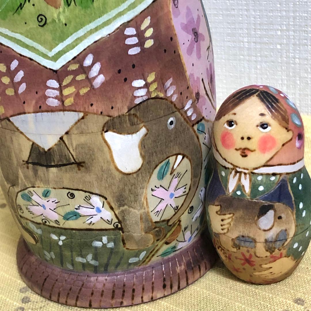 マトリョーシカ　作家もの　レトロ　おもちゃ　ロシア雑貨