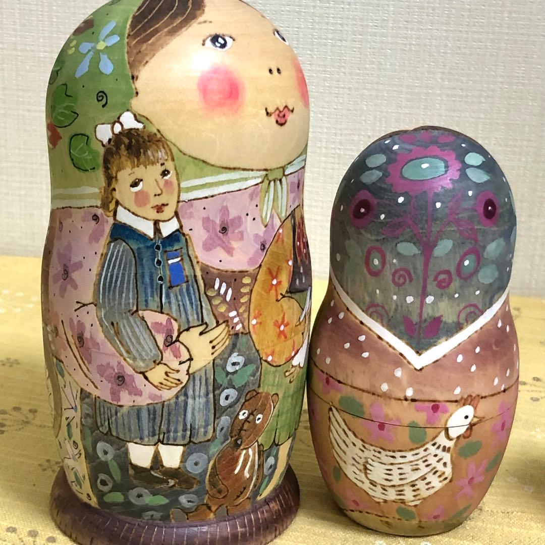 マトリョーシカ　作家もの　レトロ　おもちゃ　ロシア雑貨