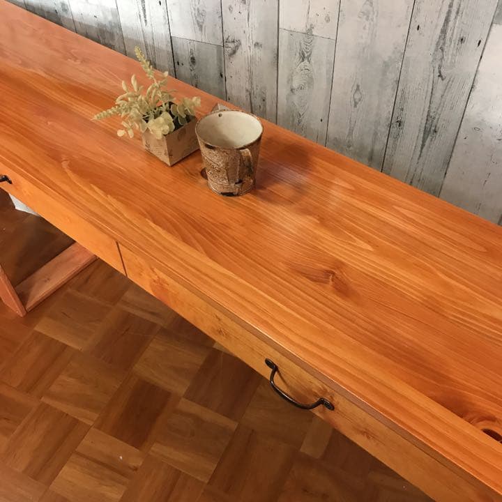 机 テーブル カウンター 幅140cm ヒノキの集成材