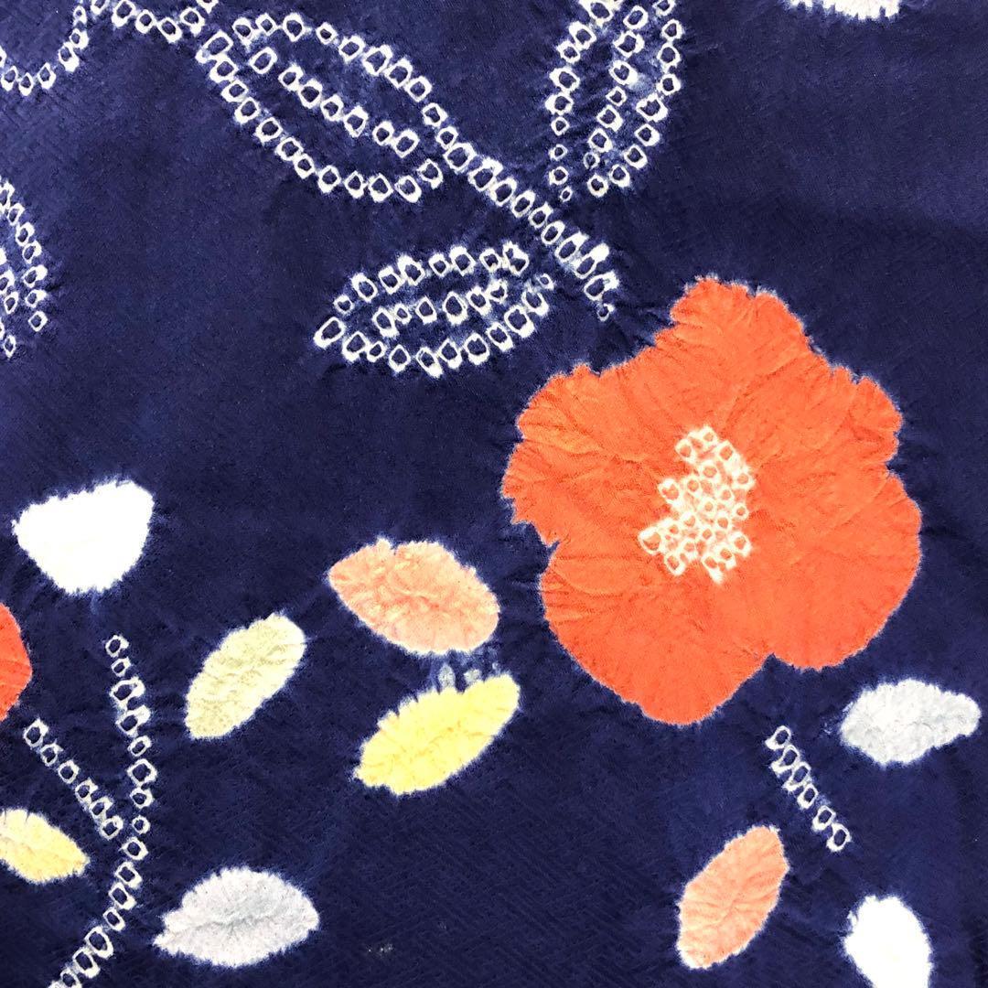 子供着物 七五三 半襦袢付 3歳 絞り 花模様 CK-7335