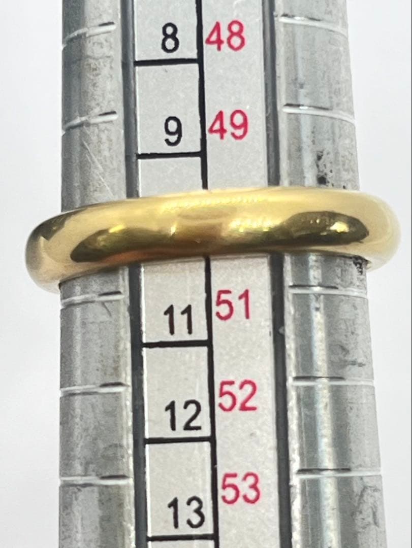 ポピー　K18 平甲丸リング 4.67g指輪 リング 刻印あり K18刻印