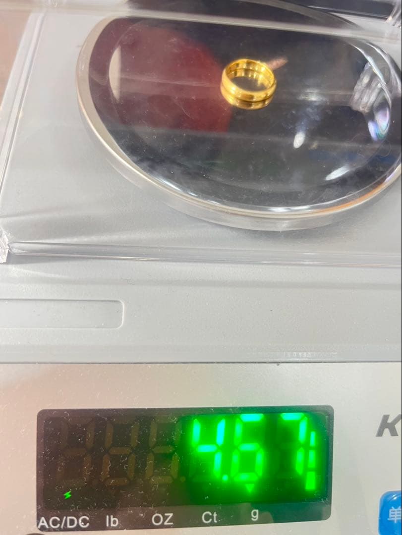 ポピー　K18 平甲丸リング 4.67g指輪 リング 刻印あり K18刻印