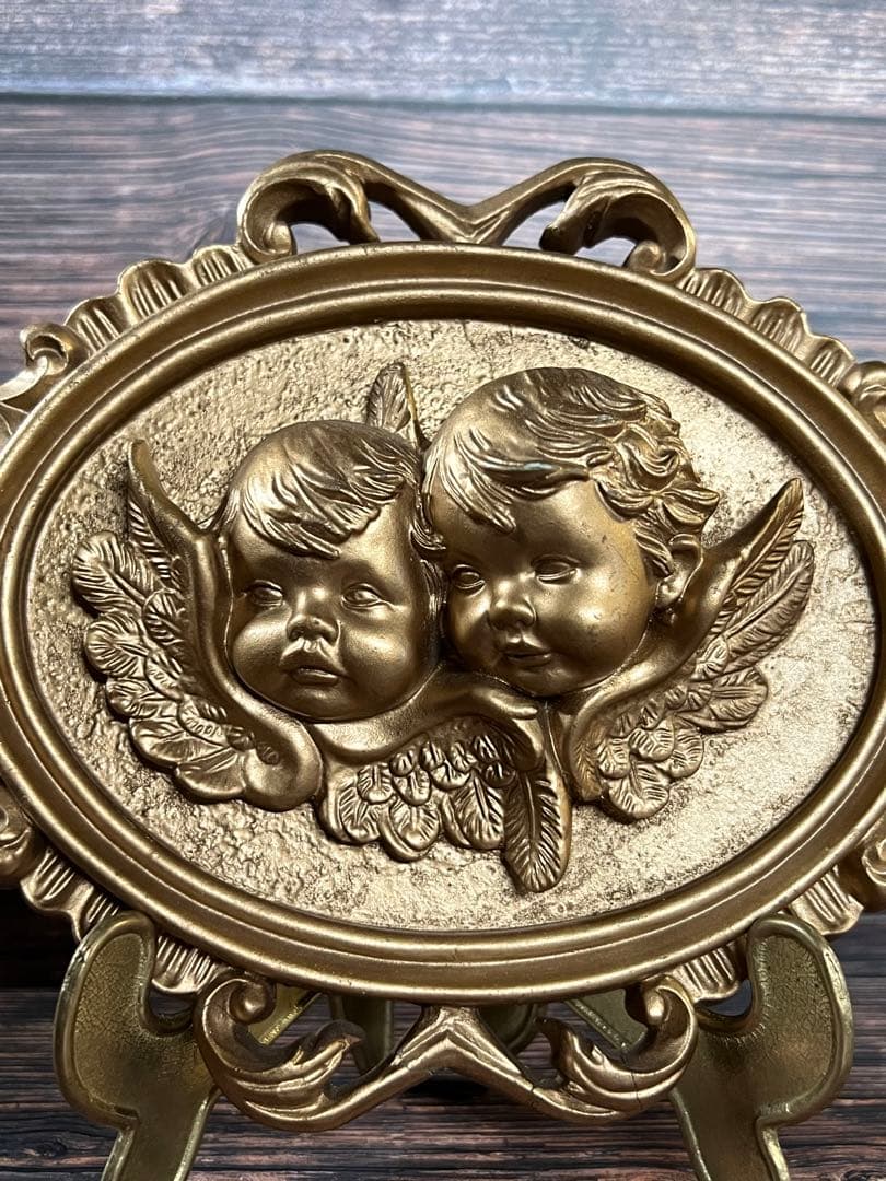 天使　オブジェ　置物　エンジェル　真鍮