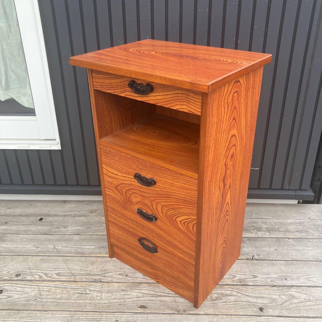 昭和レトロ 木製コールキャビネット 和風電話台 飾り棚 古家具 ビンテージ