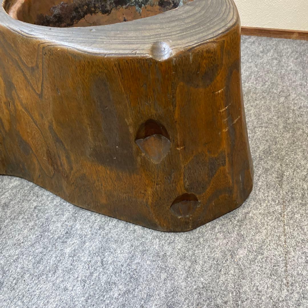 レトロ昭和　木火鉢　銅　レアハート方　インテリア