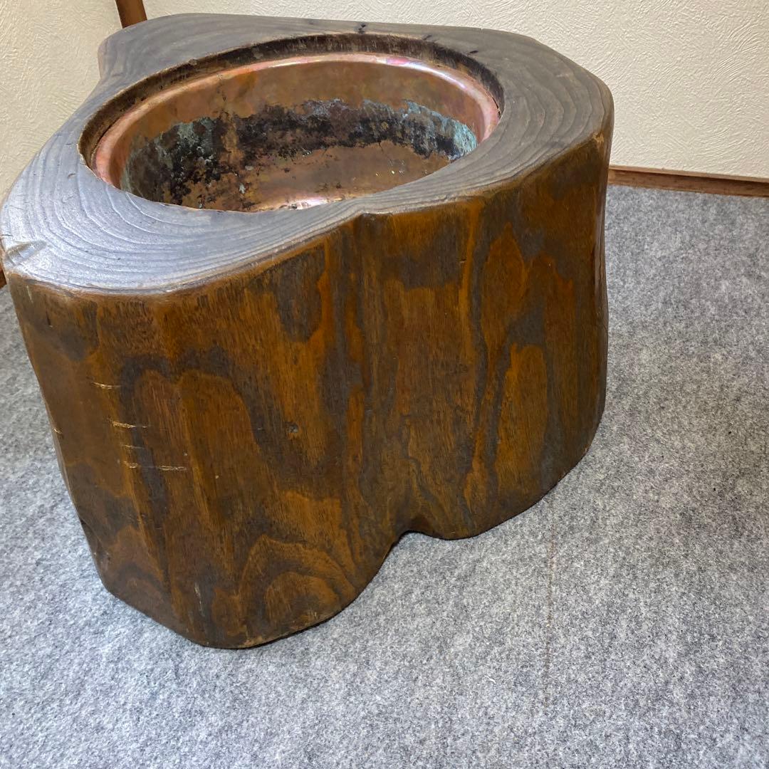 レトロ昭和　木火鉢　銅　レアハート方　インテリア