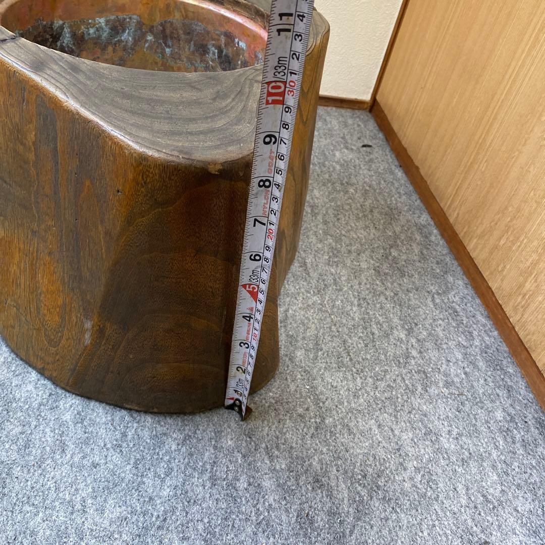 レトロ昭和　木火鉢　銅　レアハート方　インテリア