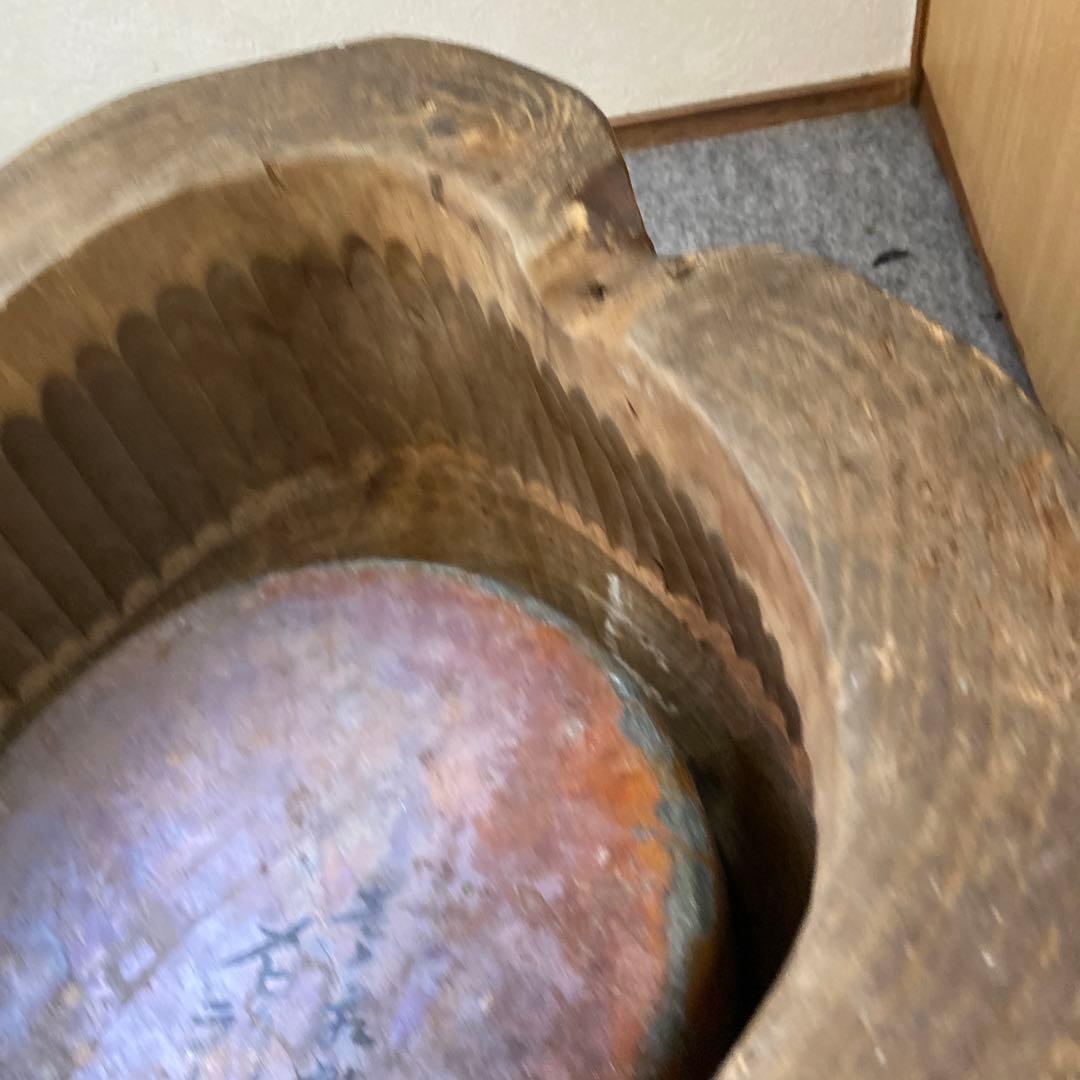 レトロ昭和　木火鉢　銅　レアハート方　インテリア