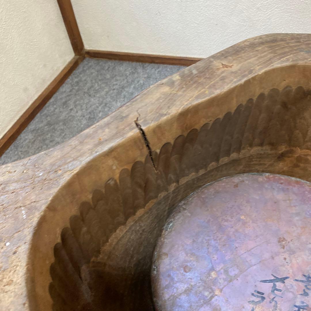 レトロ昭和　木火鉢　銅　レアハート方　インテリア