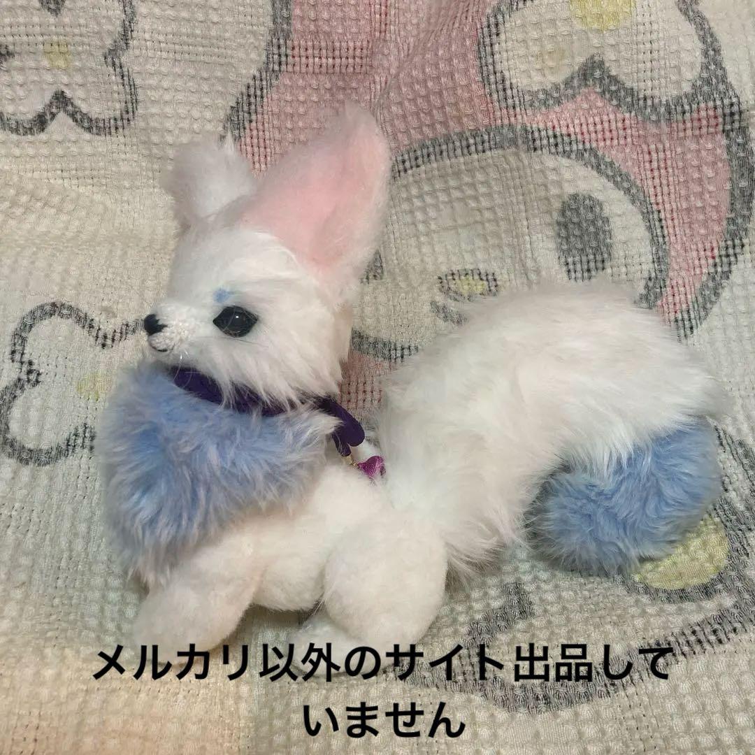 お稲荷様　白狐　アートドール　ぬいぐるみ作家　作家名不明　ぬいぐるみ　中古品