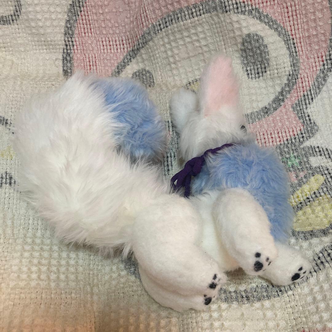 お稲荷様　白狐　アートドール　ぬいぐるみ作家　作家名不明　ぬいぐるみ　中古品