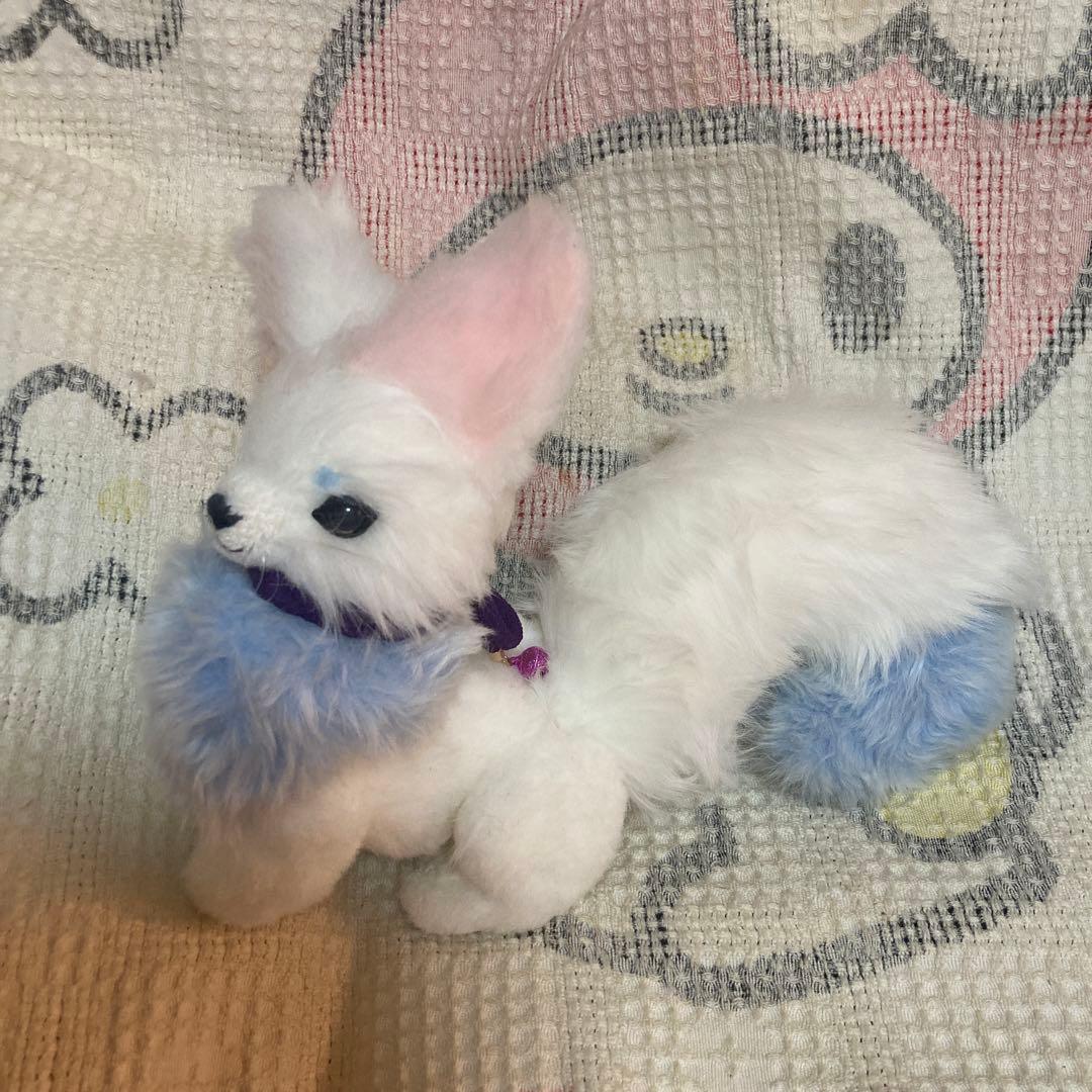 お稲荷様　白狐　アートドール　ぬいぐるみ作家　作家名不明　ぬいぐるみ　中古品