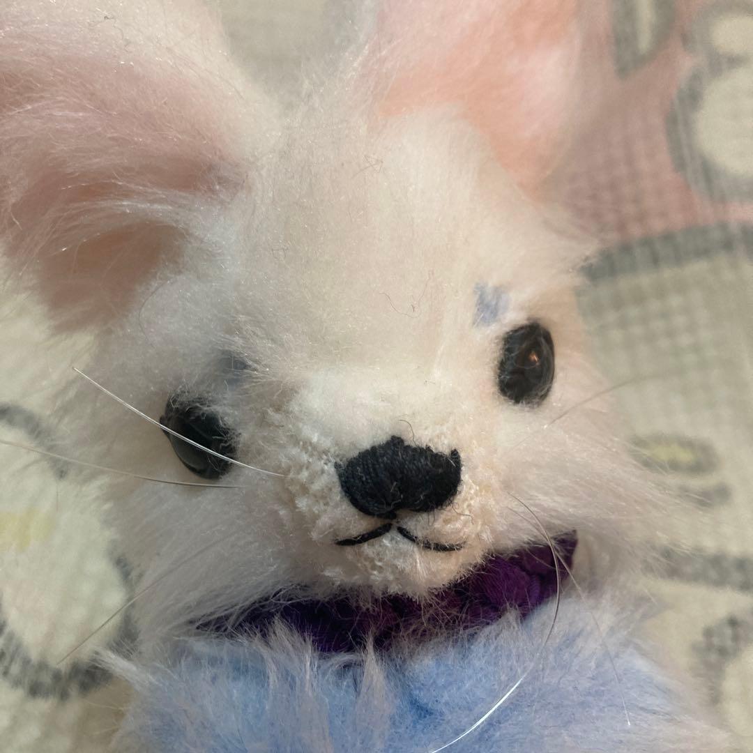 お稲荷様　白狐　アートドール　ぬいぐるみ作家　作家名不明　ぬいぐるみ　中古品