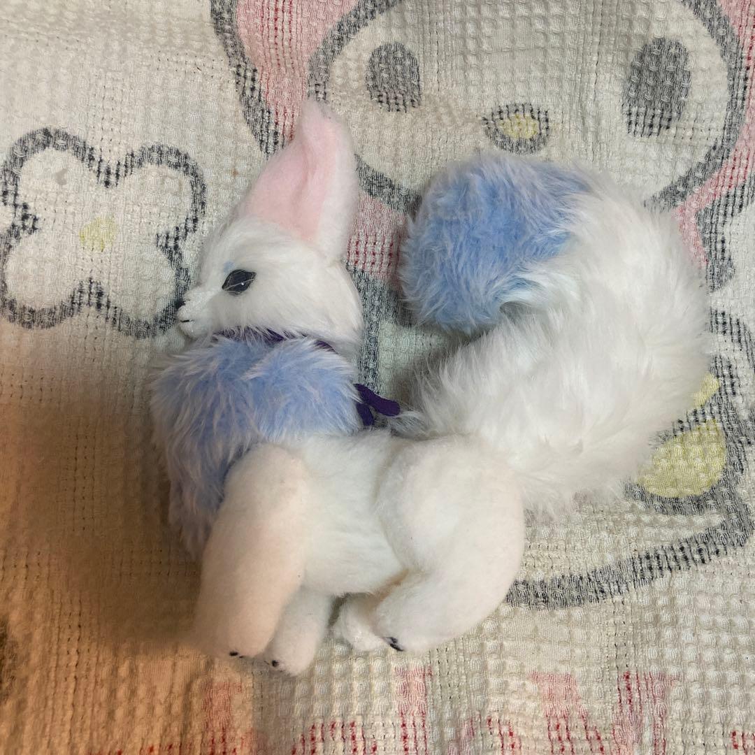 お稲荷様　白狐　アートドール　ぬいぐるみ作家　作家名不明　ぬいぐるみ　中古品