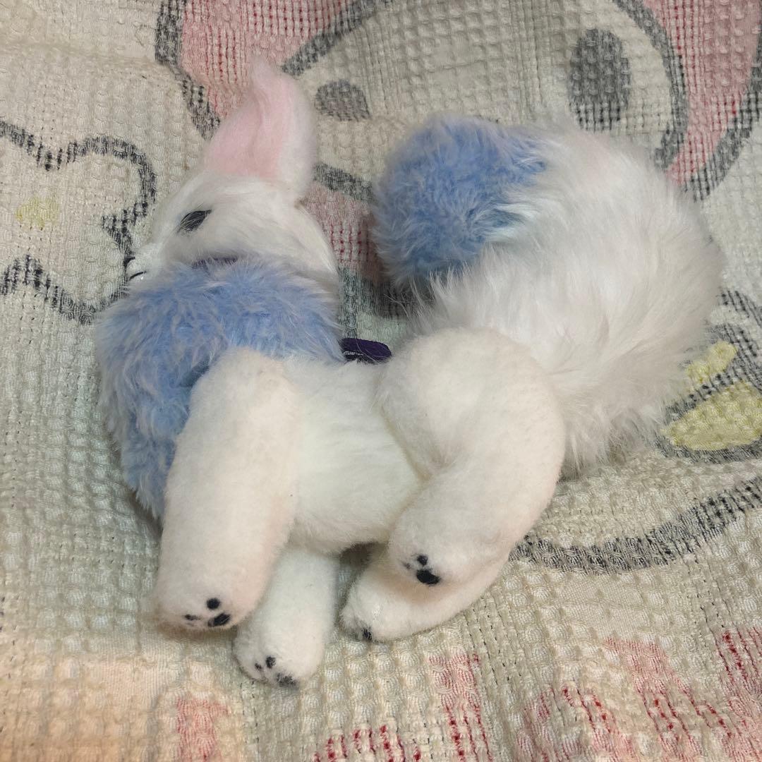 お稲荷様　白狐　アートドール　ぬいぐるみ作家　作家名不明　ぬいぐるみ　中古品