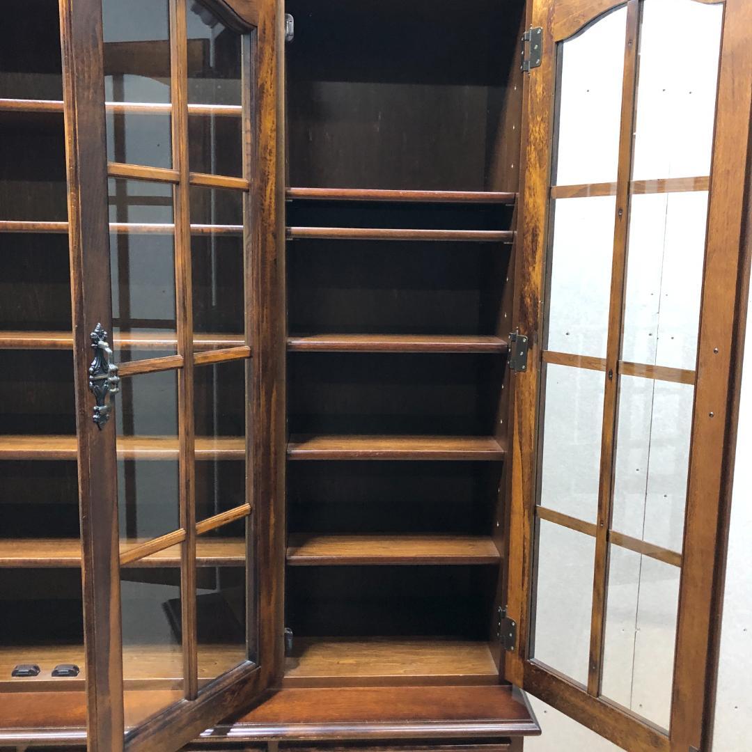 【古家具】カリモク家具 コロニアル ヴィンテージ 食器棚　750709-9