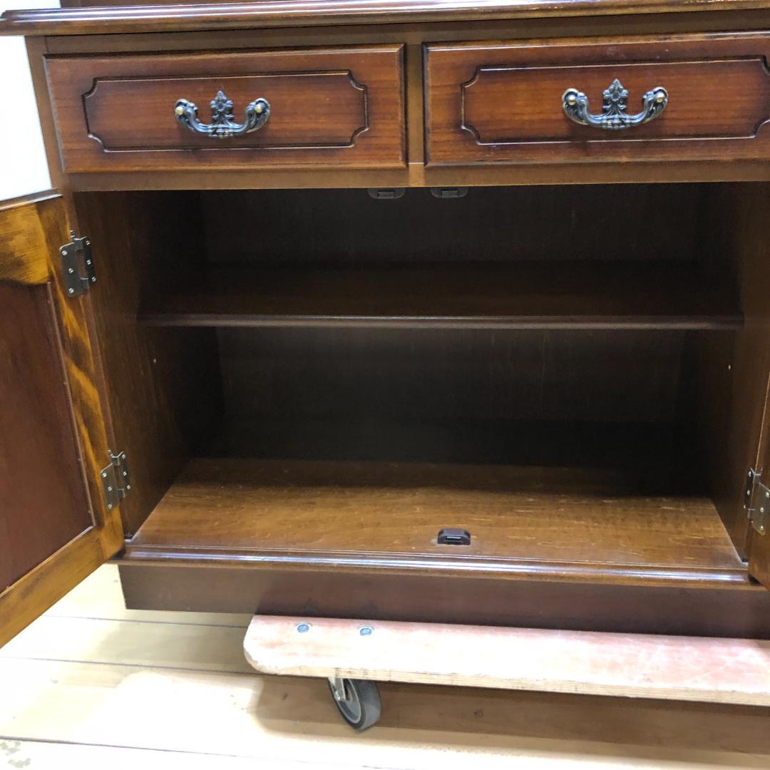 【古家具】カリモク家具 コロニアル ヴィンテージ 食器棚　750709-9
