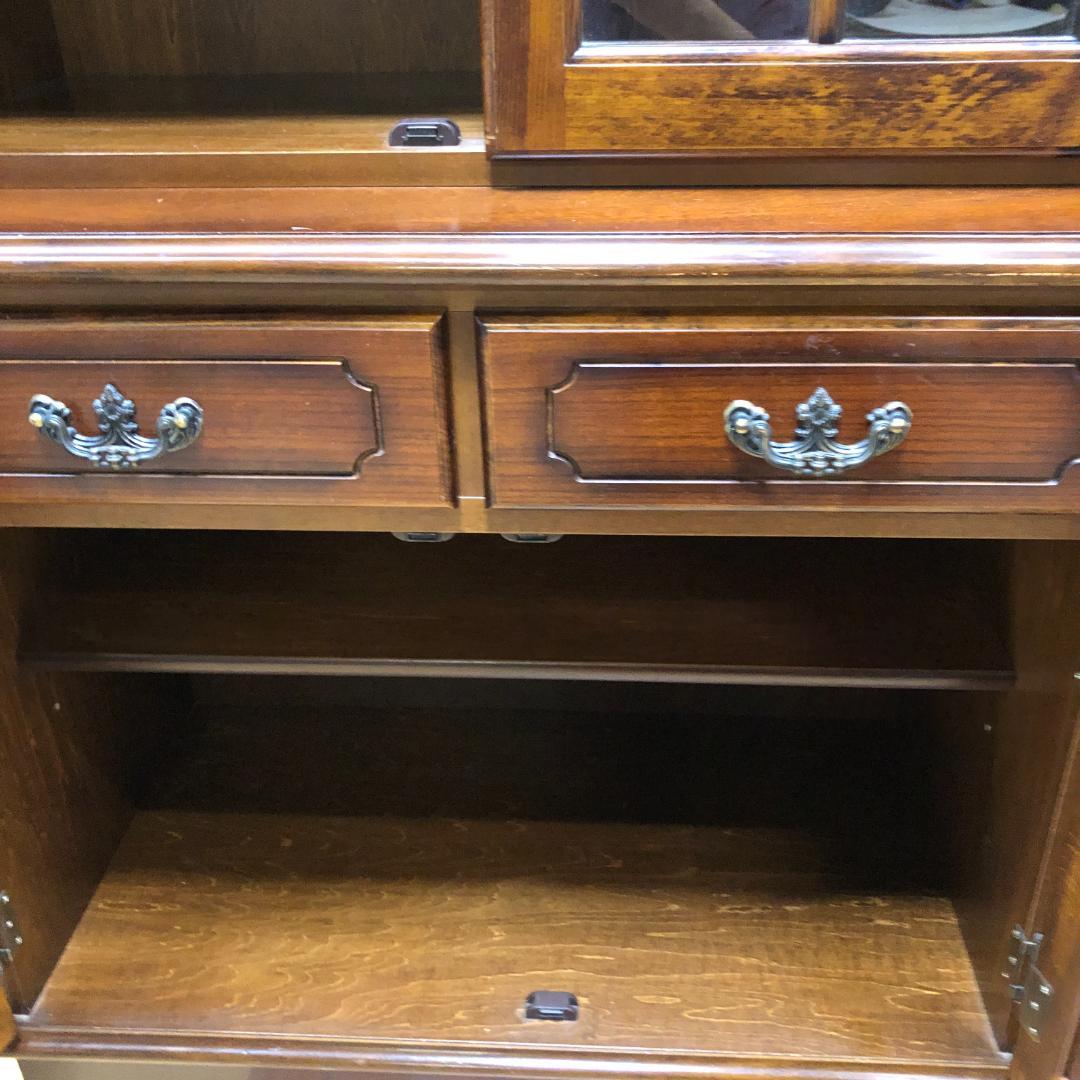 【古家具】カリモク家具 コロニアル ヴィンテージ 食器棚　750709-9