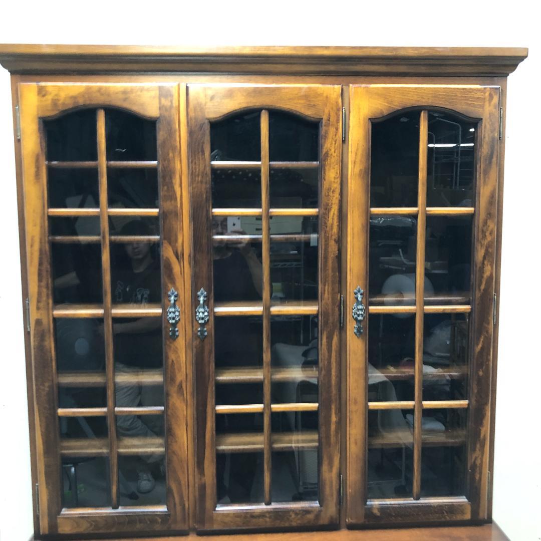 【古家具】カリモク家具 コロニアル ヴィンテージ 食器棚　750709-9