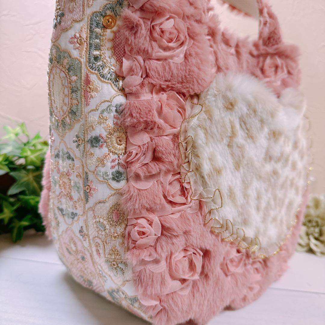 あ*き様 コヤンイサムチョン♡新作！インド刺繍×薔薇！豹柄ルミちゃんのラウンドト