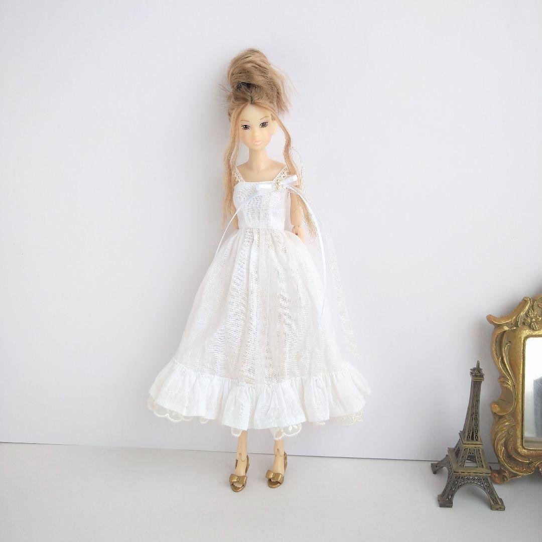 783【momokoDOLL ワンピース】白のガーゼのキャミワンピ