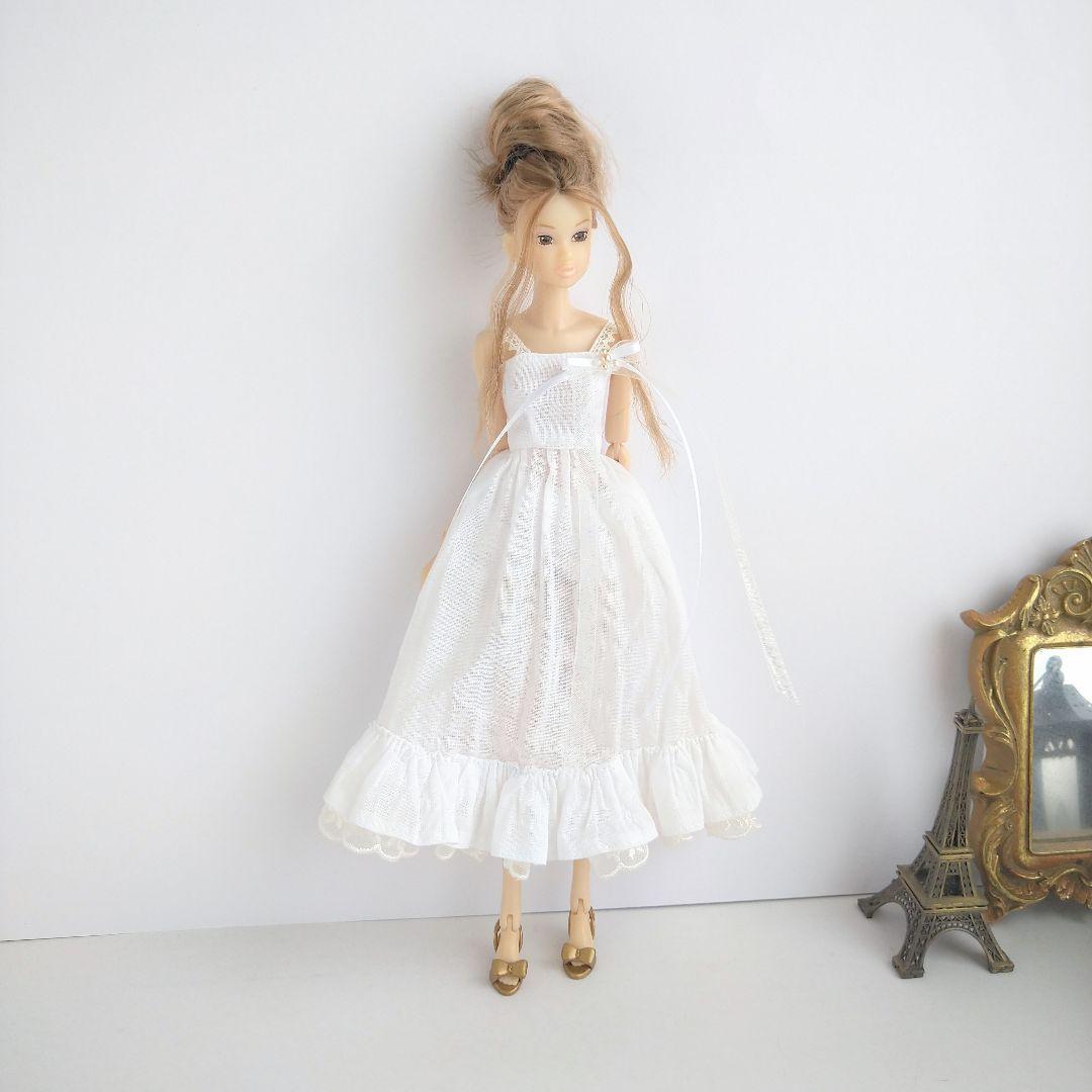 783【momokoDOLL ワンピース】白のガーゼのキャミワンピ
