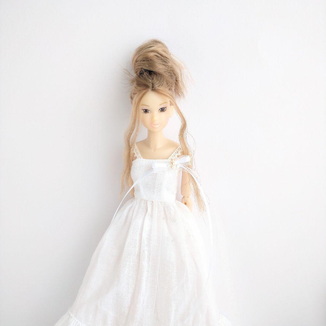 783【momokoDOLL ワンピース】白のガーゼのキャミワンピ