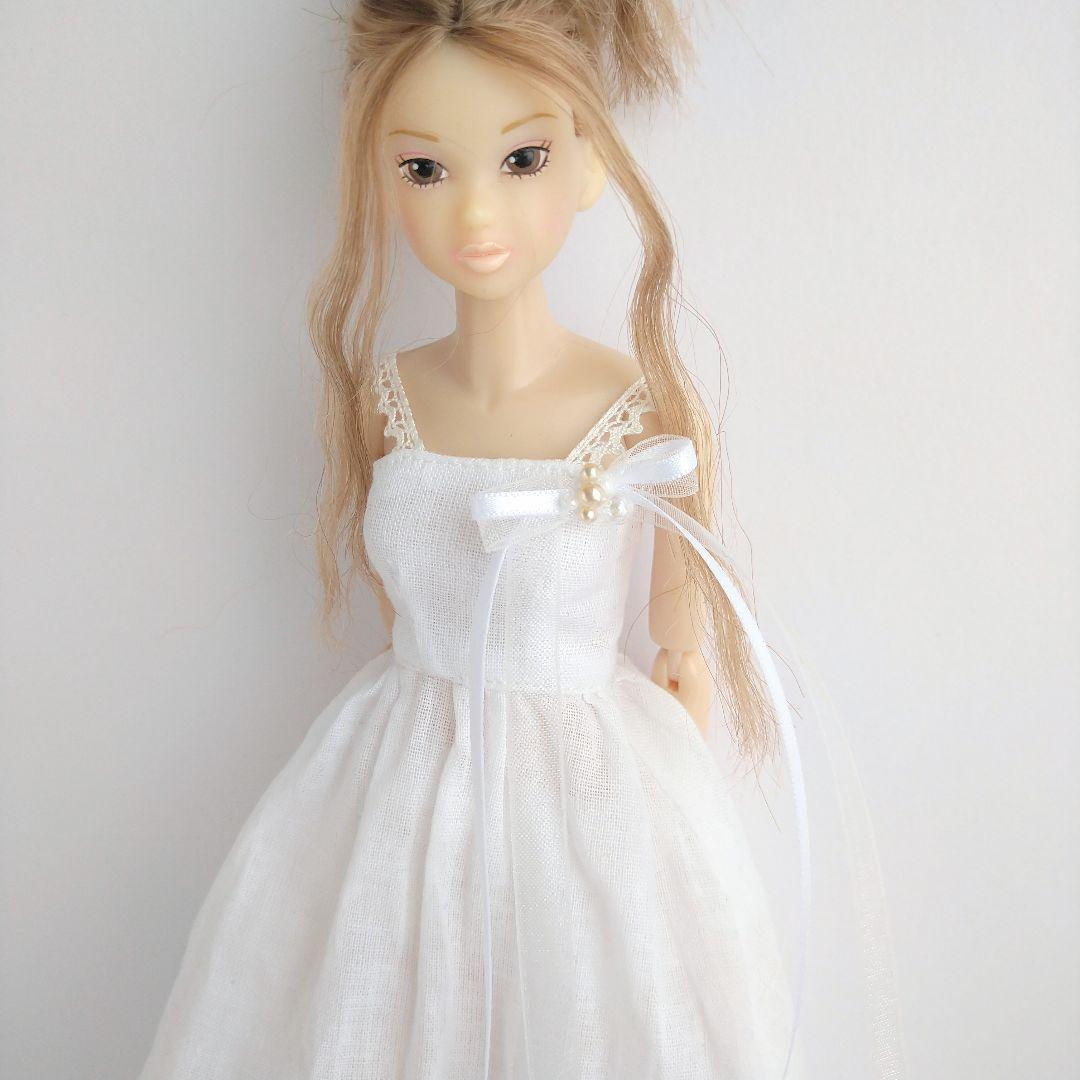 783【momokoDOLL ワンピース】白のガーゼのキャミワンピ