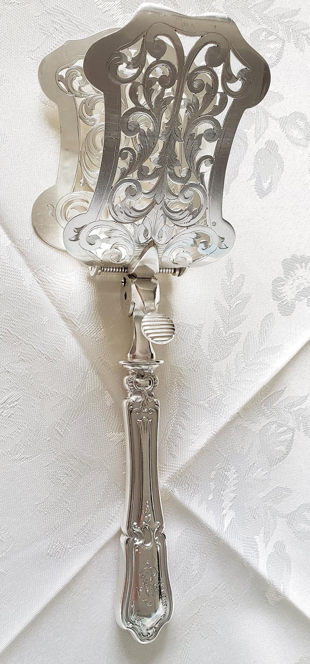 純銀950 特大 サーバー トング スターリングシルバー フランス