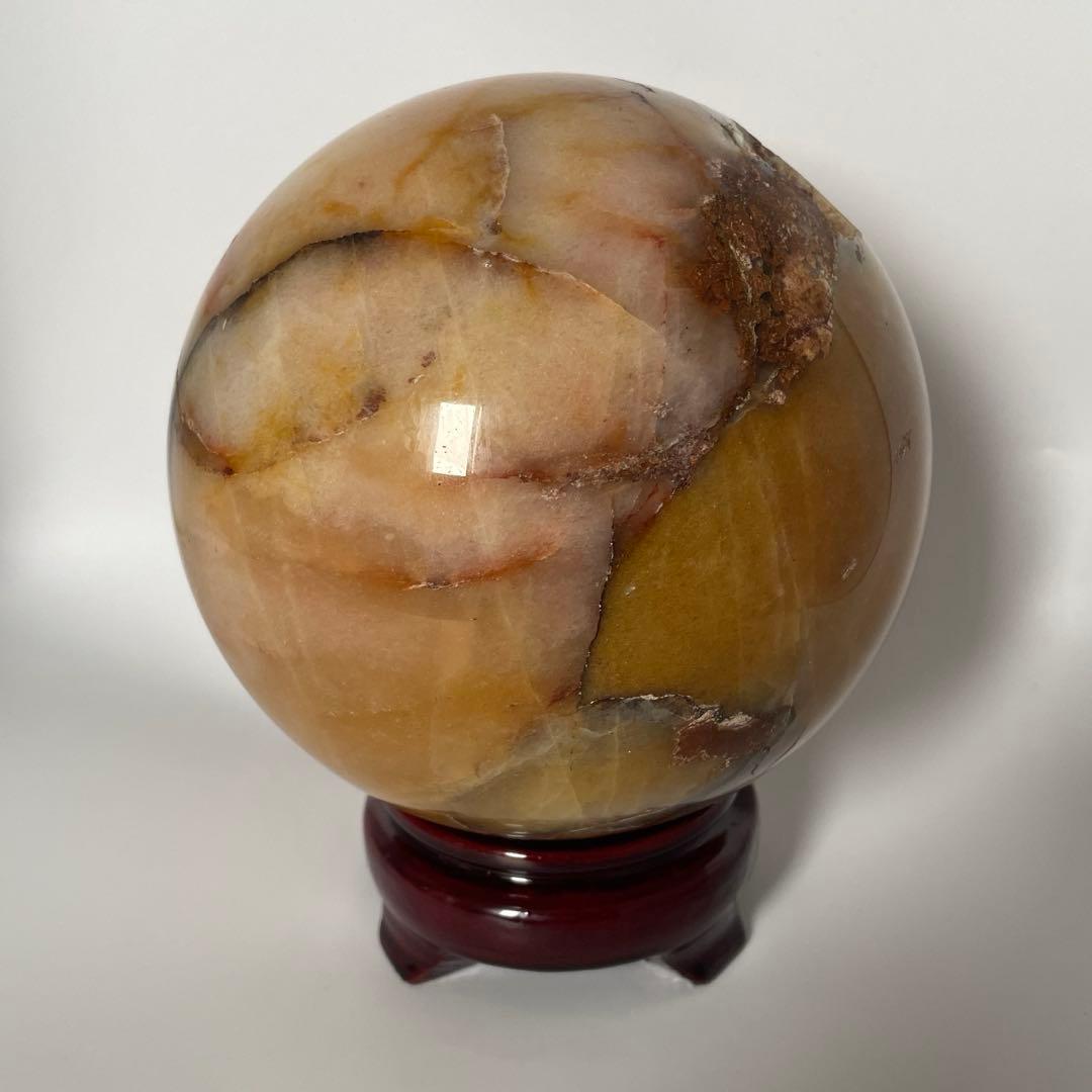 【H&E社正規品／保証書付き】ヒマラヤ・レッドゴールド・アゼツライト スフィア