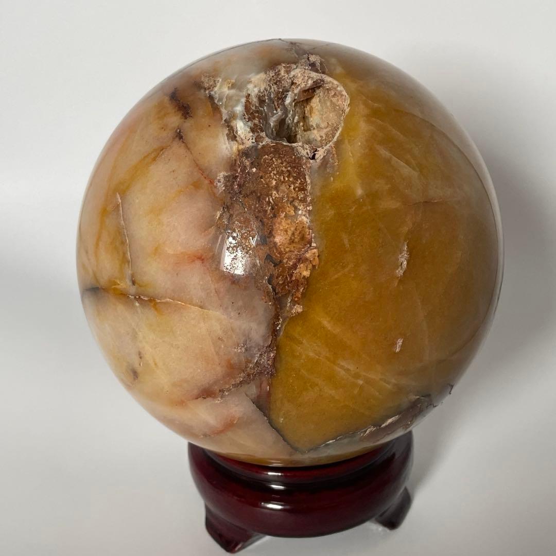 【H&E社正規品／保証書付き】ヒマラヤ・レッドゴールド・アゼツライト スフィア