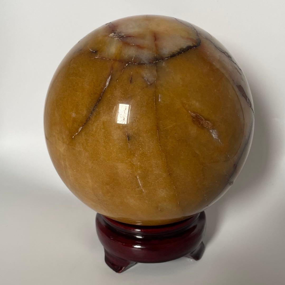 【H&E社正規品／保証書付き】ヒマラヤ・レッドゴールド・アゼツライト スフィア