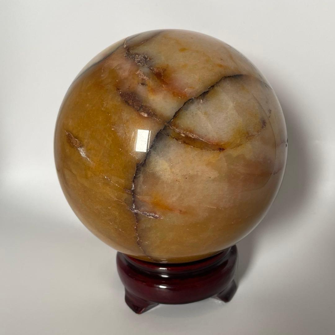 【H&E社正規品／保証書付き】ヒマラヤ・レッドゴールド・アゼツライト スフィア