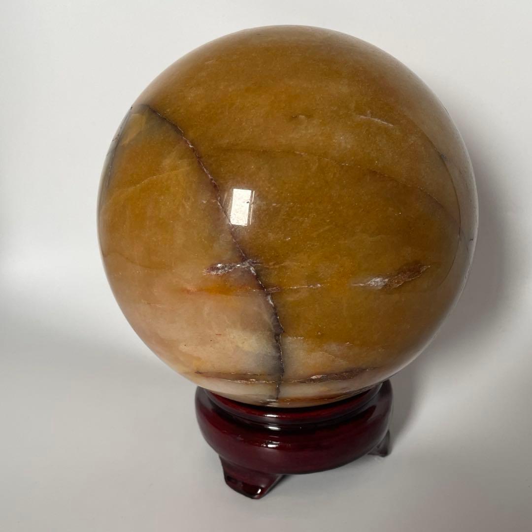 【H&E社正規品／保証書付き】ヒマラヤ・レッドゴールド・アゼツライト スフィア