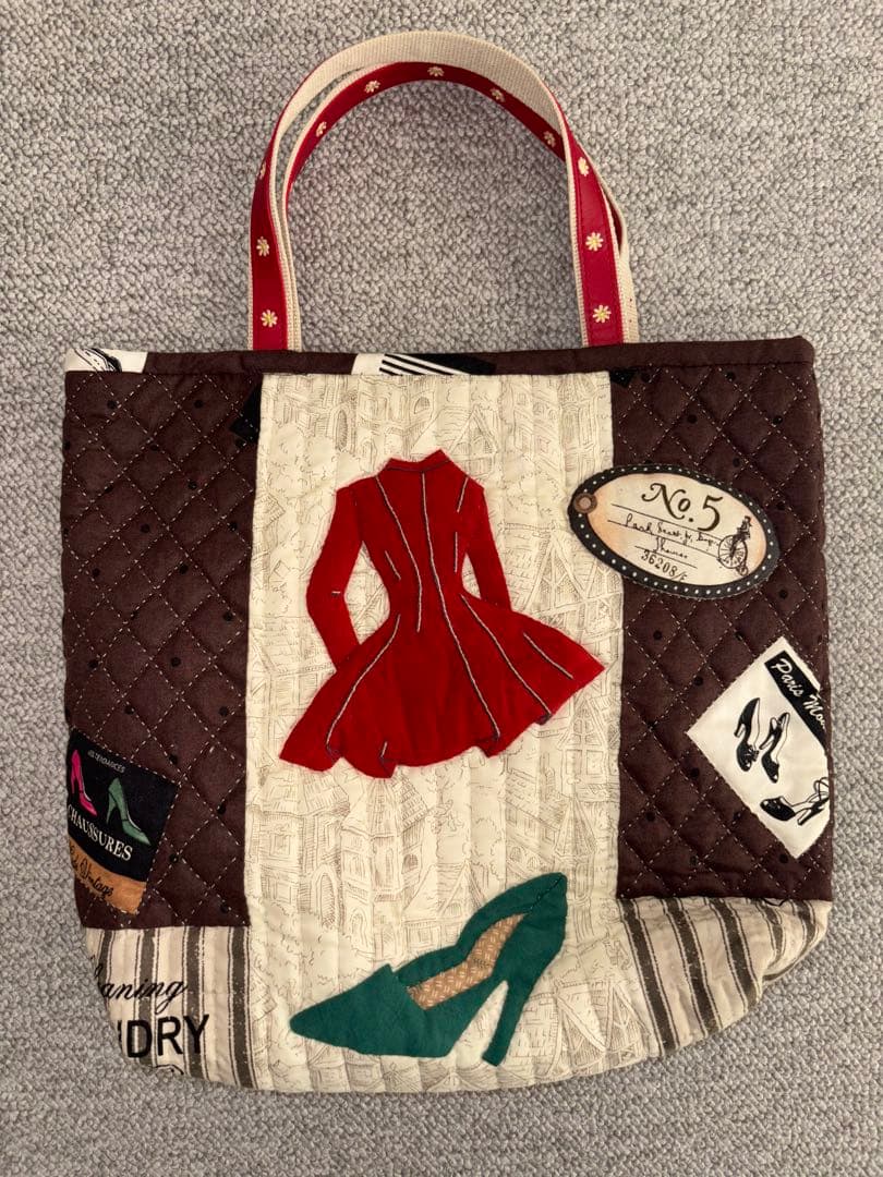 G. パッチワークキルト トートバッグ