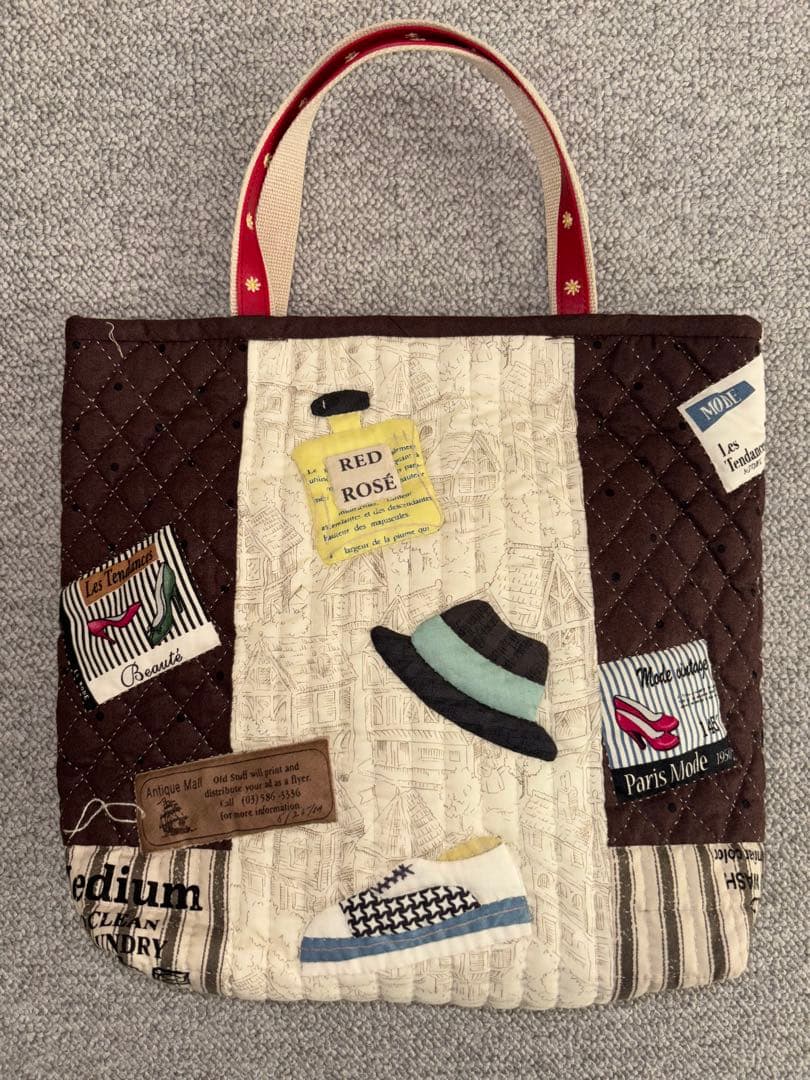 G. パッチワークキルト トートバッグ
