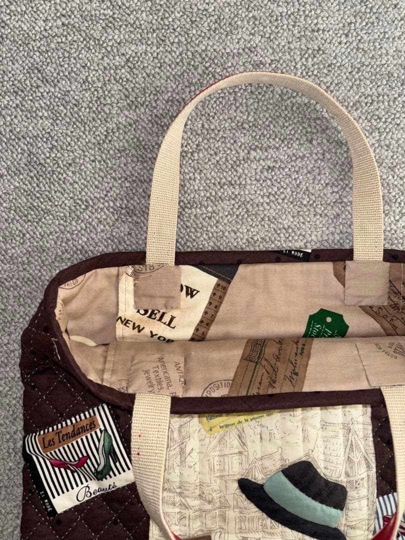 G. パッチワークキルト トートバッグ