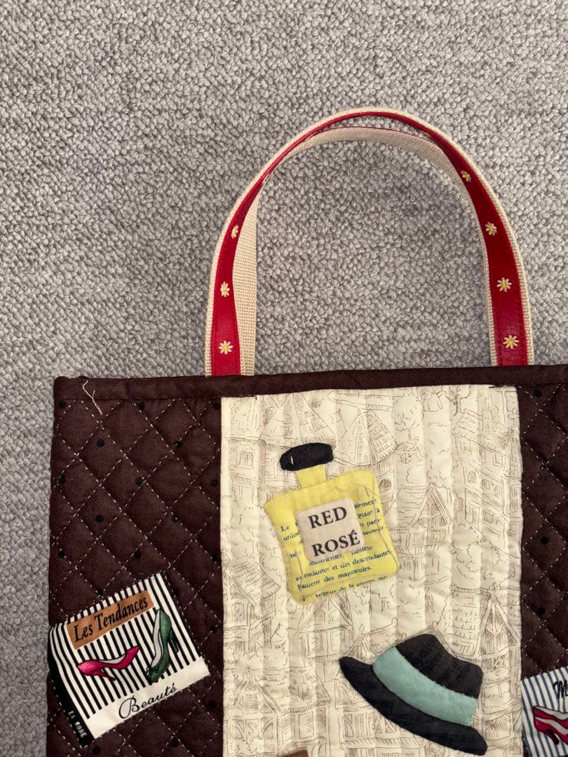 G. パッチワークキルト トートバッグ