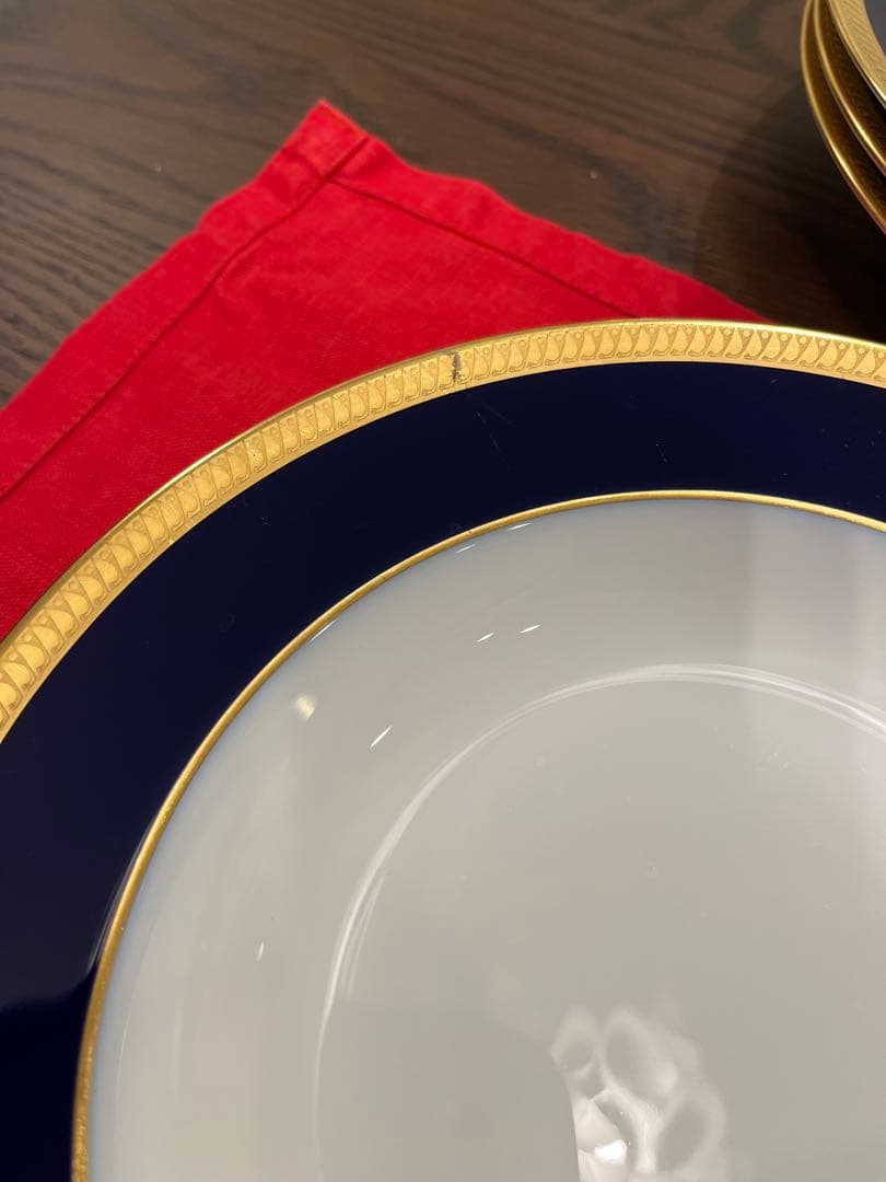 大倉陶園 瑠璃片葉金蝕 スープ皿4枚