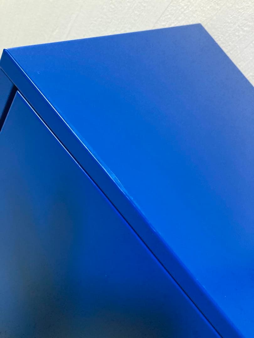 廃盤品　イケア　リックスフルトキャビネット足無し　ブルーラック