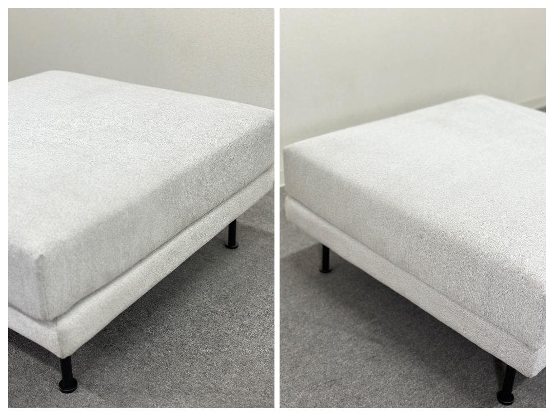 シーヴ■モンスソファ オットマン　ライトグレー　シンプルモダン　カバーリング仕様