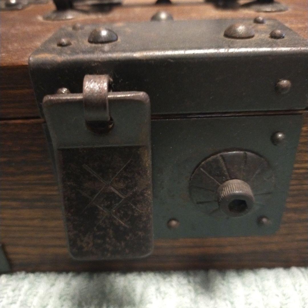 千両箱　小物入れ　古道具　アンティーク　木製　鉄