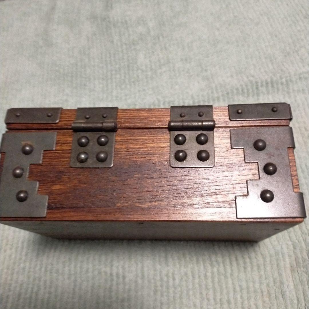 千両箱　小物入れ　古道具　アンティーク　木製　鉄