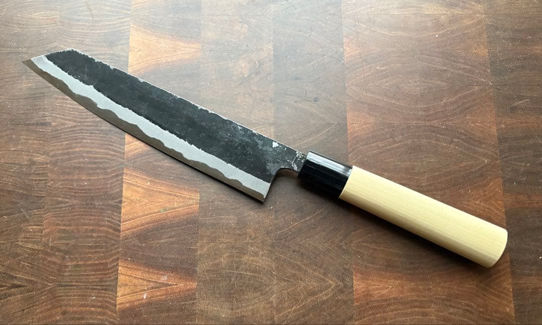 土佐打刃物　青2 切付　和　牛刀　210mm 7寸　包丁　霞　手打　未使用　青紙