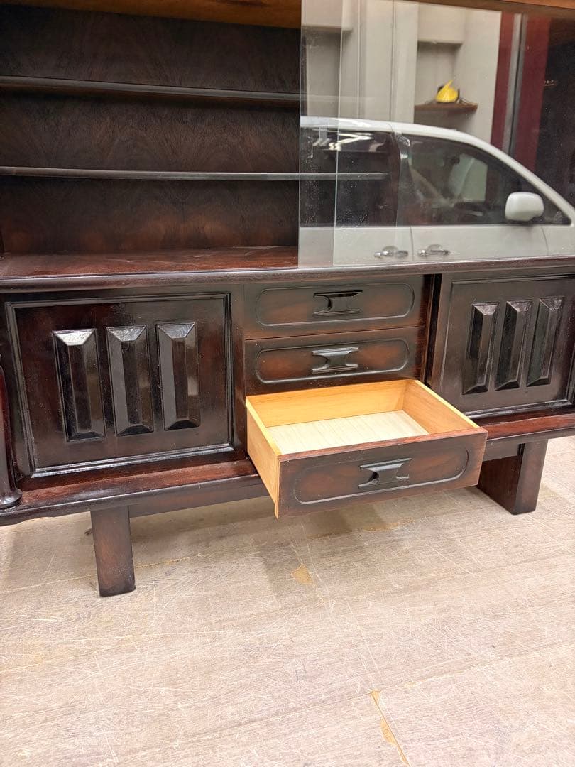 木製キャビネット　棚　アンティーク　ヴィンテージ