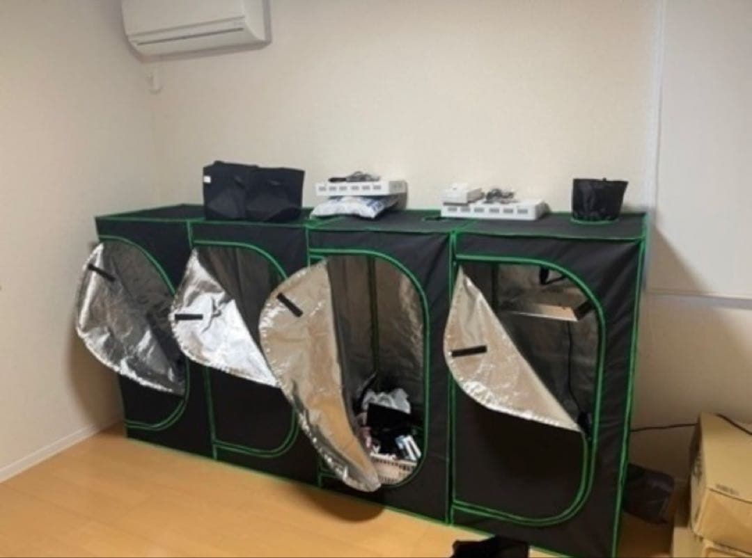 水耕栽培 グロウボックス テント メッシュ窓付き　 (60×60×120cm)