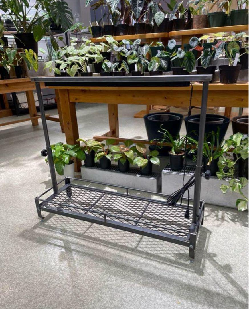 塗装前完成品　1台のみ　アイアン植物棚　ミニ植物棚　特別細めエキスパンドメタル