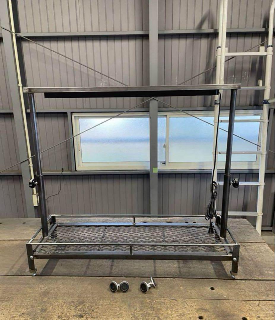 塗装前完成品　1台のみ　アイアン植物棚　ミニ植物棚　特別細めエキスパンドメタル