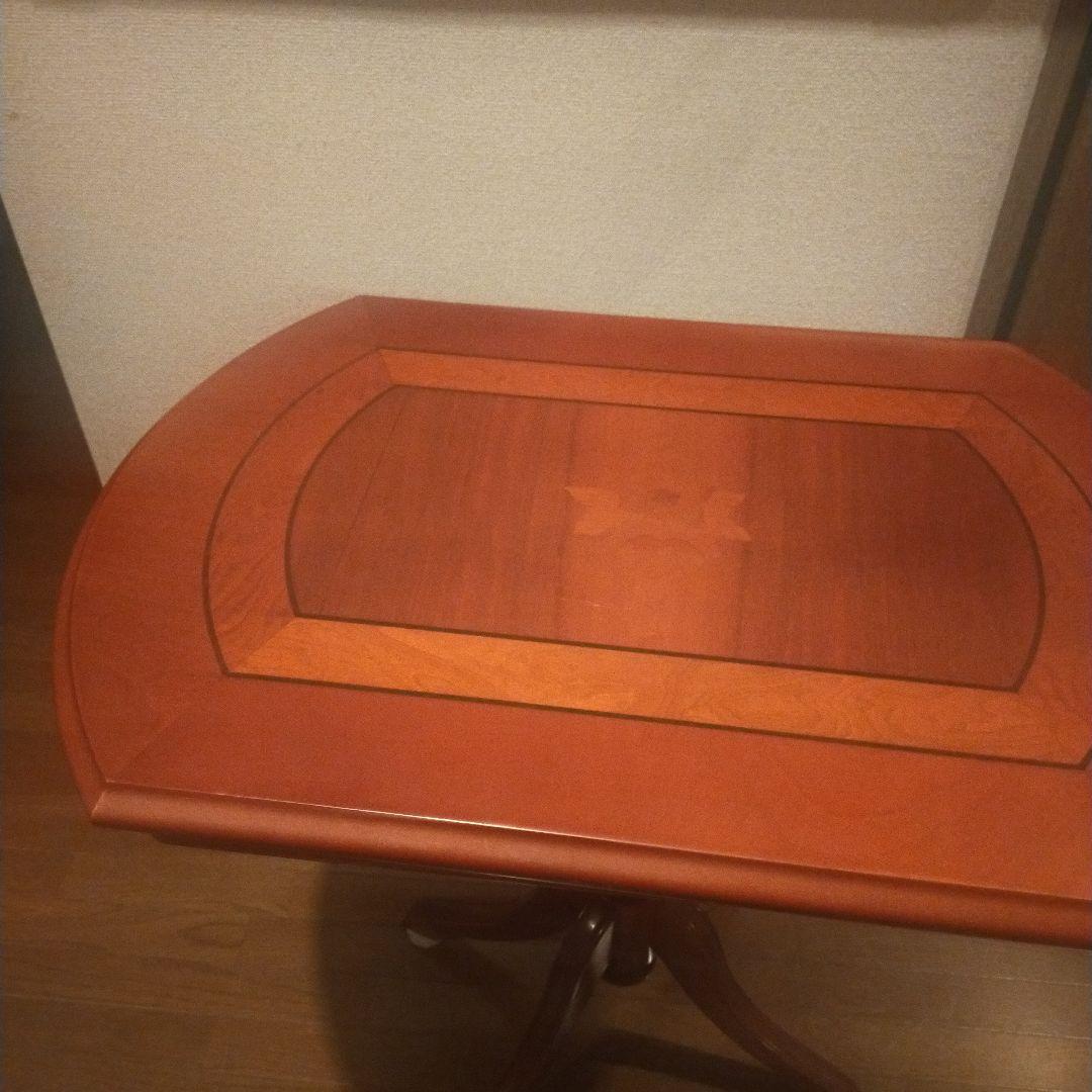 イタリア製クラシカル家具 象嵌装飾 サイドテーブル カフェテーブル オーバル風